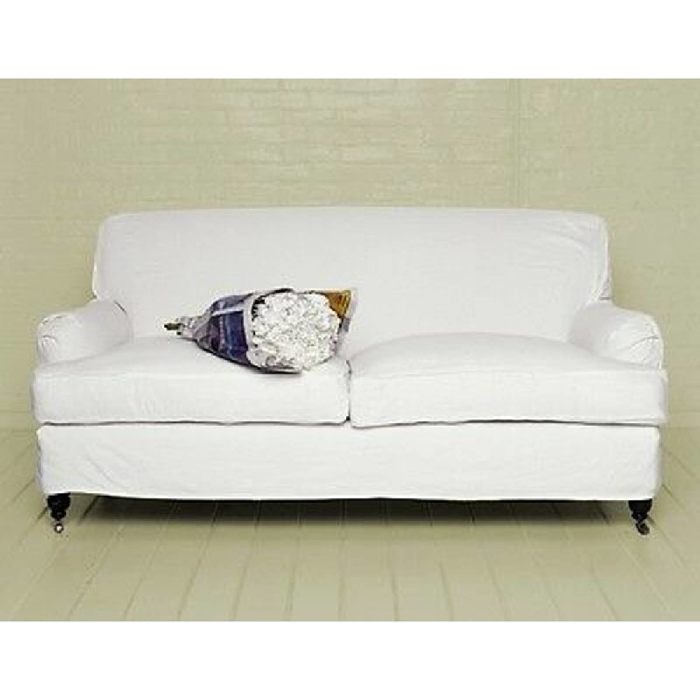 Rachel Ashwell Shabby Chic White denim Upholstery Slip Cover Sofa Fabric 30 yard